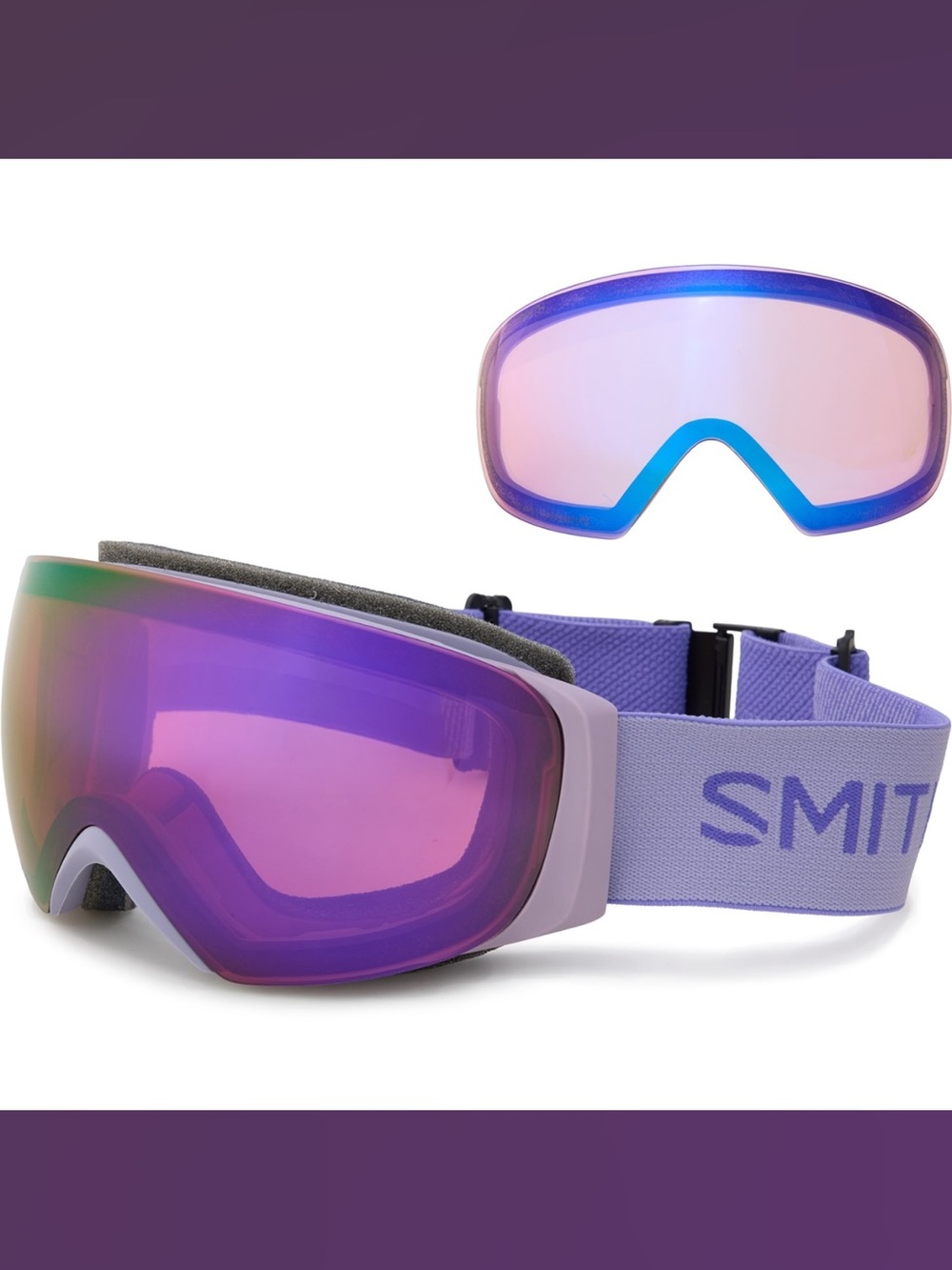 Smith I/O Mag S Ski Goggles ChromaPop Extra Lens Lilac